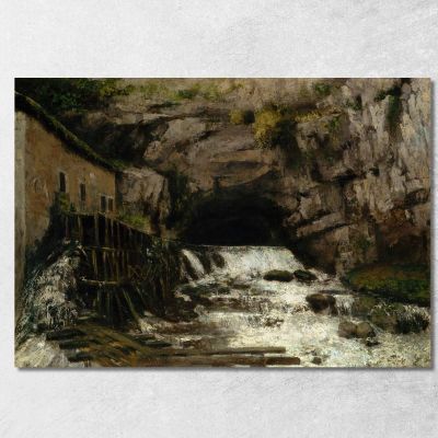 La Fonte Del Loue Gustave Courbet cg179 quadro stampa su tela
