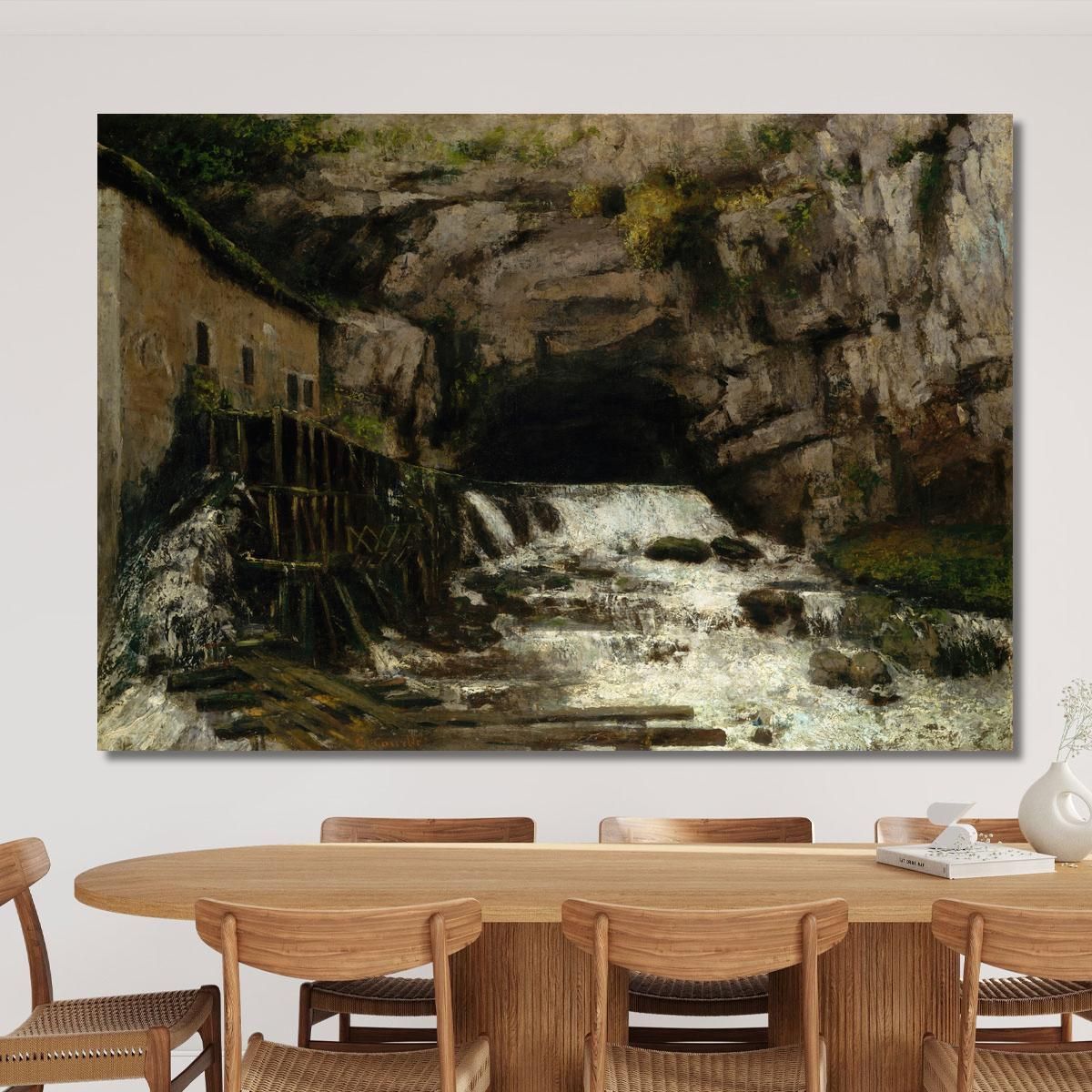 La Fonte Del Loue Gustave Courbet cg179 quadro stampa su tela