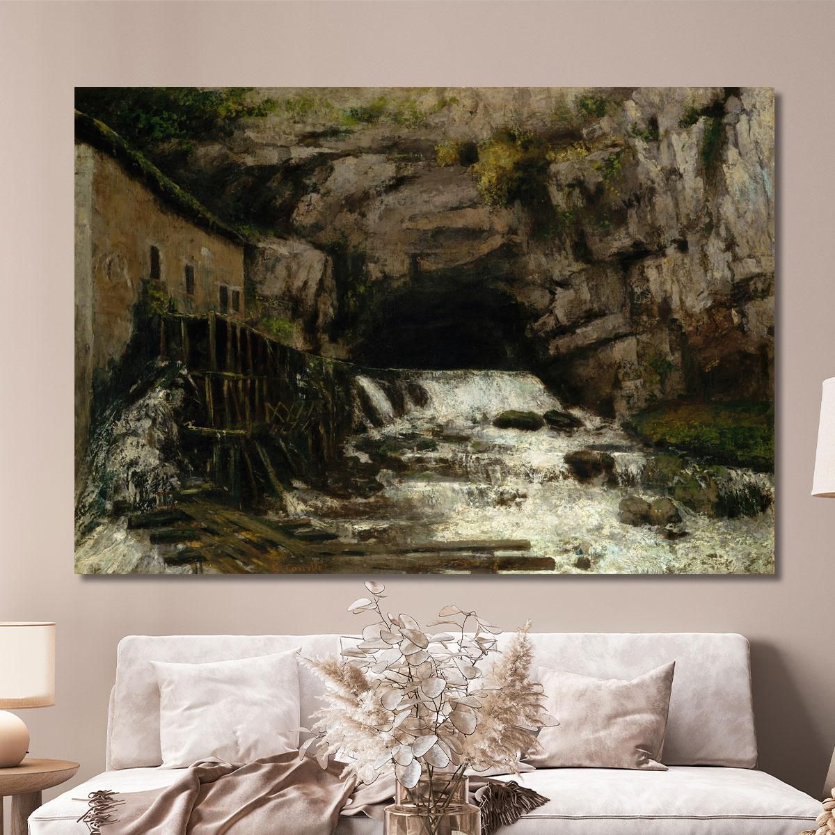 La Fonte Del Loue Gustave Courbet cg179 quadro stampa su tela