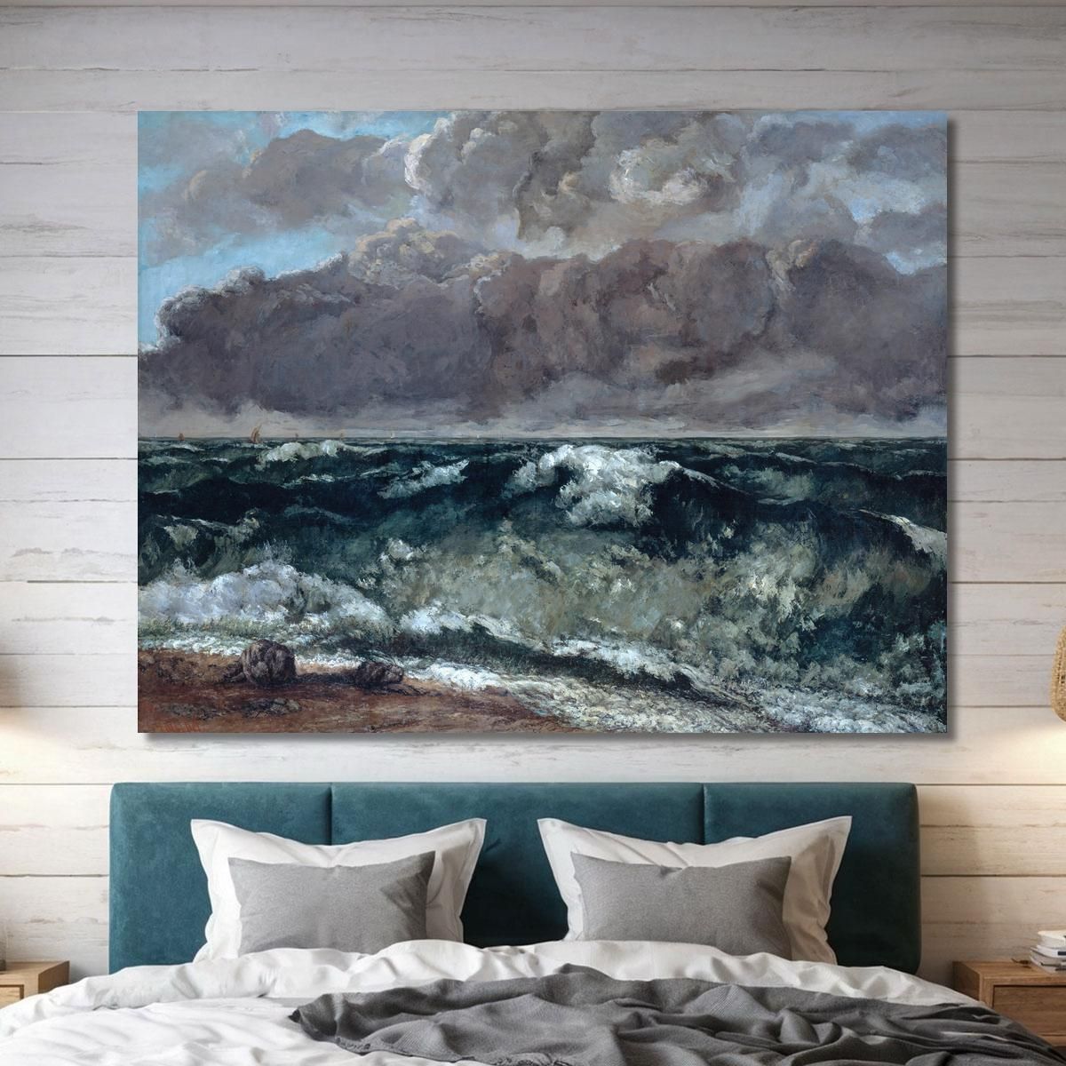 L'Onda 3 Gustave Courbet cg183 quadro stampa su tela