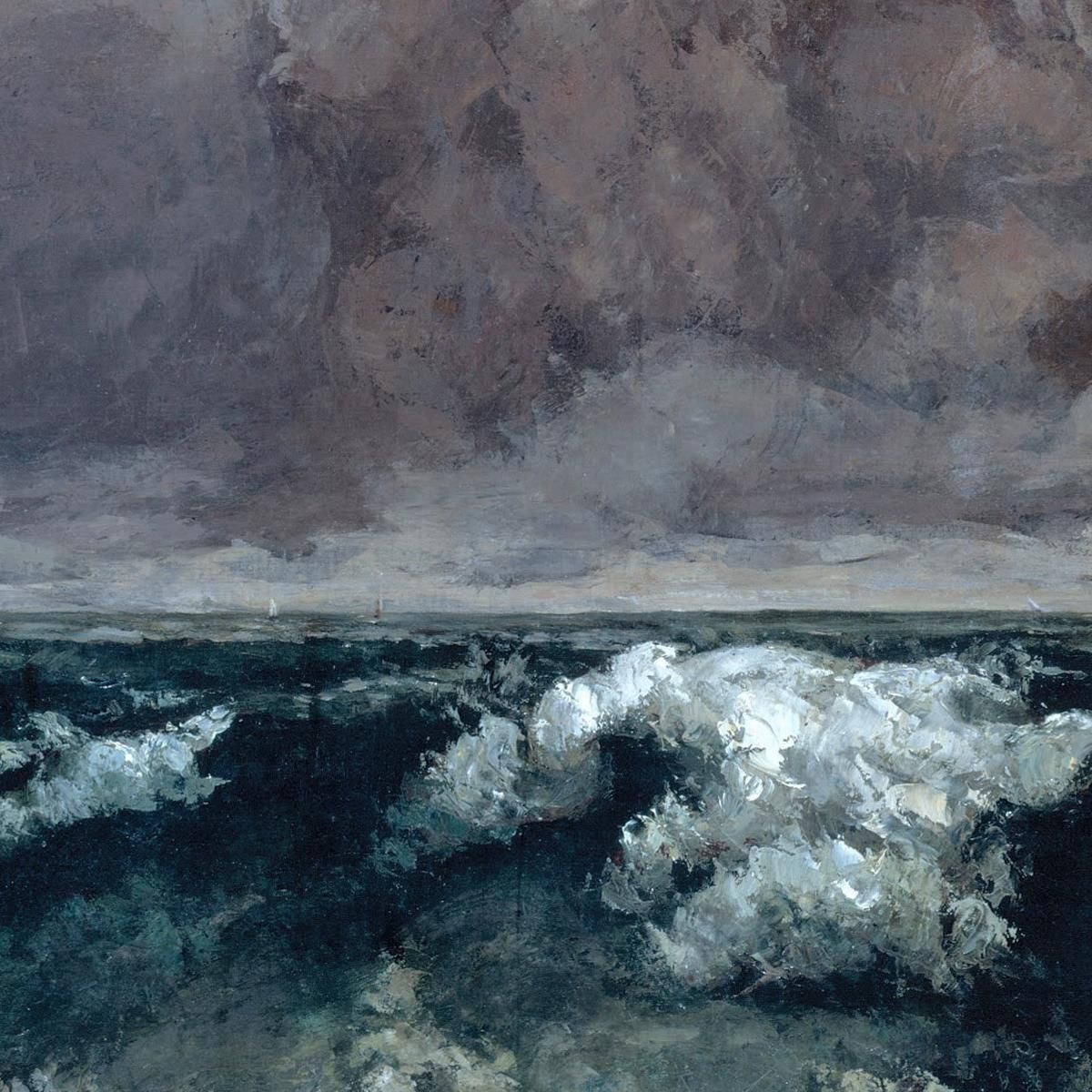 L'Onda 3 Gustave Courbet cg183 quadro stampa su tela