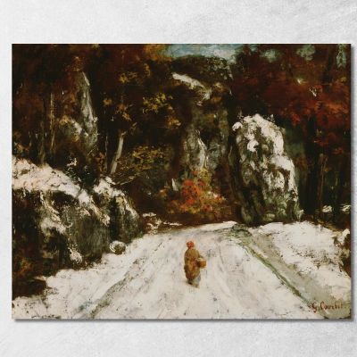 Inverno Nel Giura Gustave Courbet cg196 quadro stampa su tela