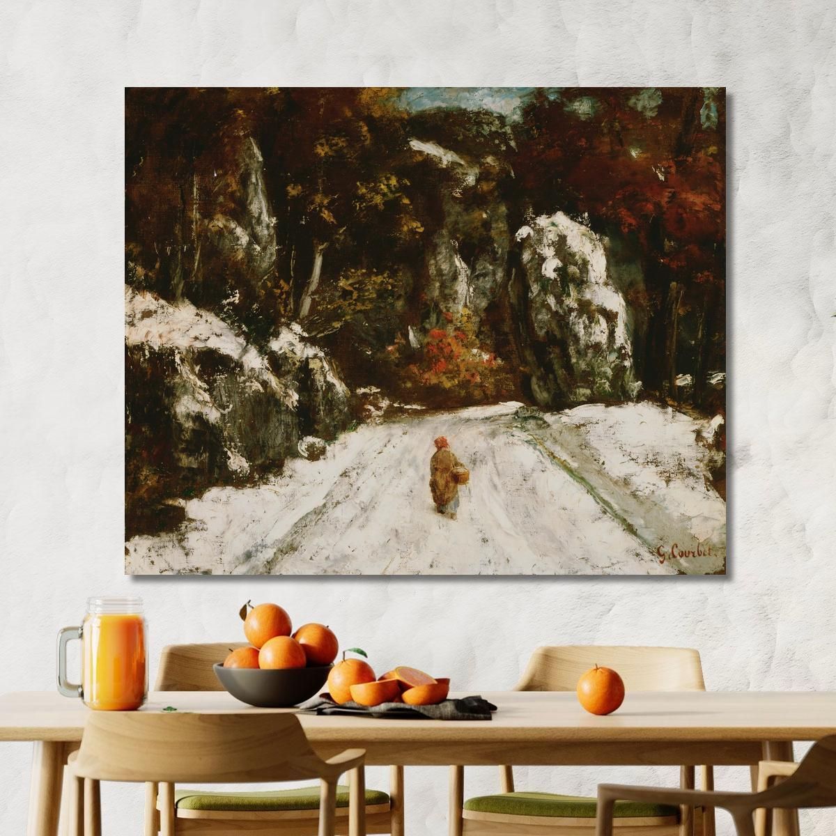 Inverno Nel Giura Gustave Courbet cg196 quadro stampa su tela