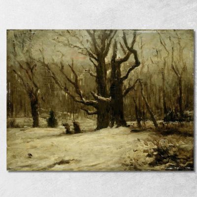 Paesaggio Invernale Gustave Courbet cg197 quadro stampa su tela