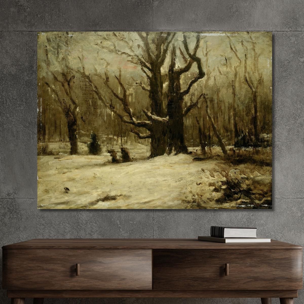 Paesaggio Invernale Gustave Courbet cg197 quadro stampa su tela