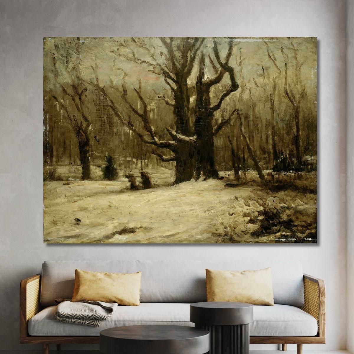 Paesaggio Invernale Gustave Courbet cg197 quadro stampa su tela