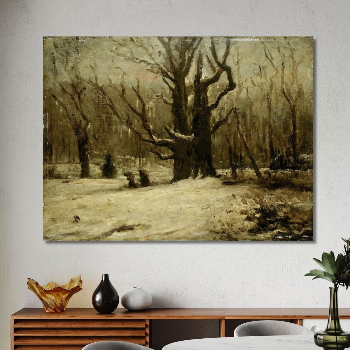Paesaggio Invernale Gustave Courbet cg197 quadro stampa su tela
