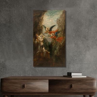 Ein Heiliger In Der Wüste Gustave Moreau, gmr1 drucken auf leinwand
