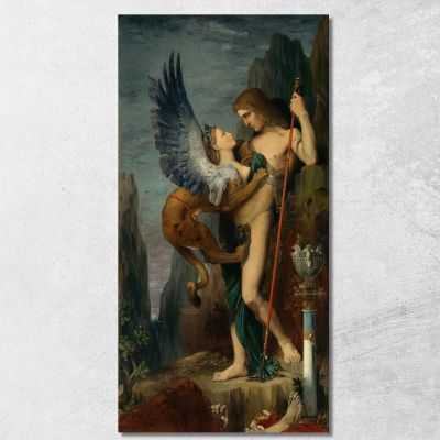 Edipo E La Sfinge Gustave Moreau gmr25 quadro stampa su tela