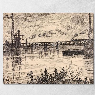 Schuylkill N. 3 Henry Lyman Sayen hls34 quadro stampa su tela