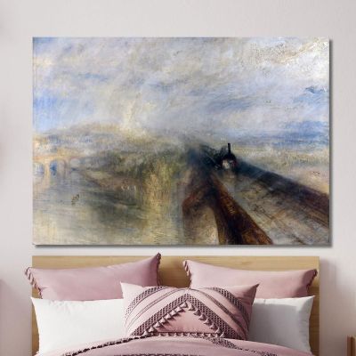 Pioggia Vapore E Velocità La Great Western Railway Joseph Mallord William Turner jwt5 quadro stampa su tela