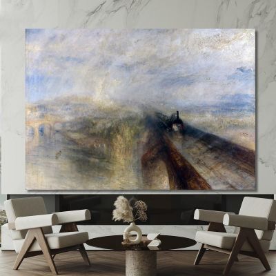 Pioggia Vapore E Velocità La Great Western Railway Joseph Mallord William Turner jwt5 quadro stampa su tela