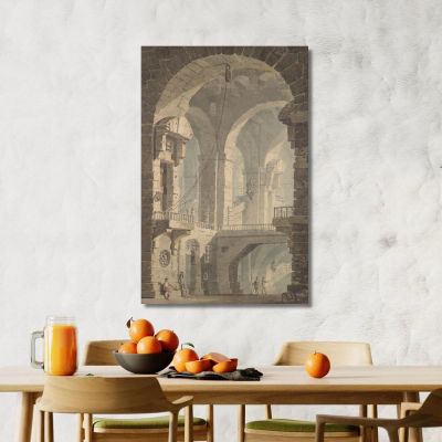 Dark Prison Carcere Oscura Joseph Mallord William Turner jwt38 quadro stampa su tela
