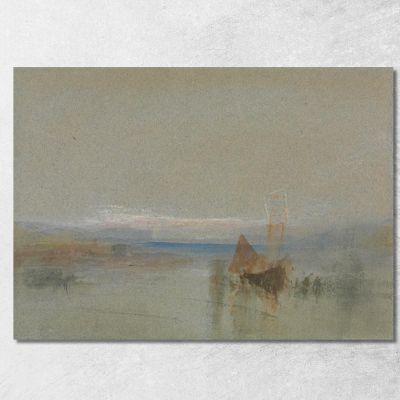 Barche Da Pesca In Bonaccia Al Largo Di Le Havre Joseph Mallord William Turner jwt44 quadro stampa su tela