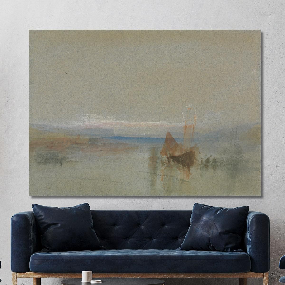 Barche Da Pesca In Bonaccia Al Largo Di Le Havre Joseph Mallord William Turner jwt44 quadro stampa su tela