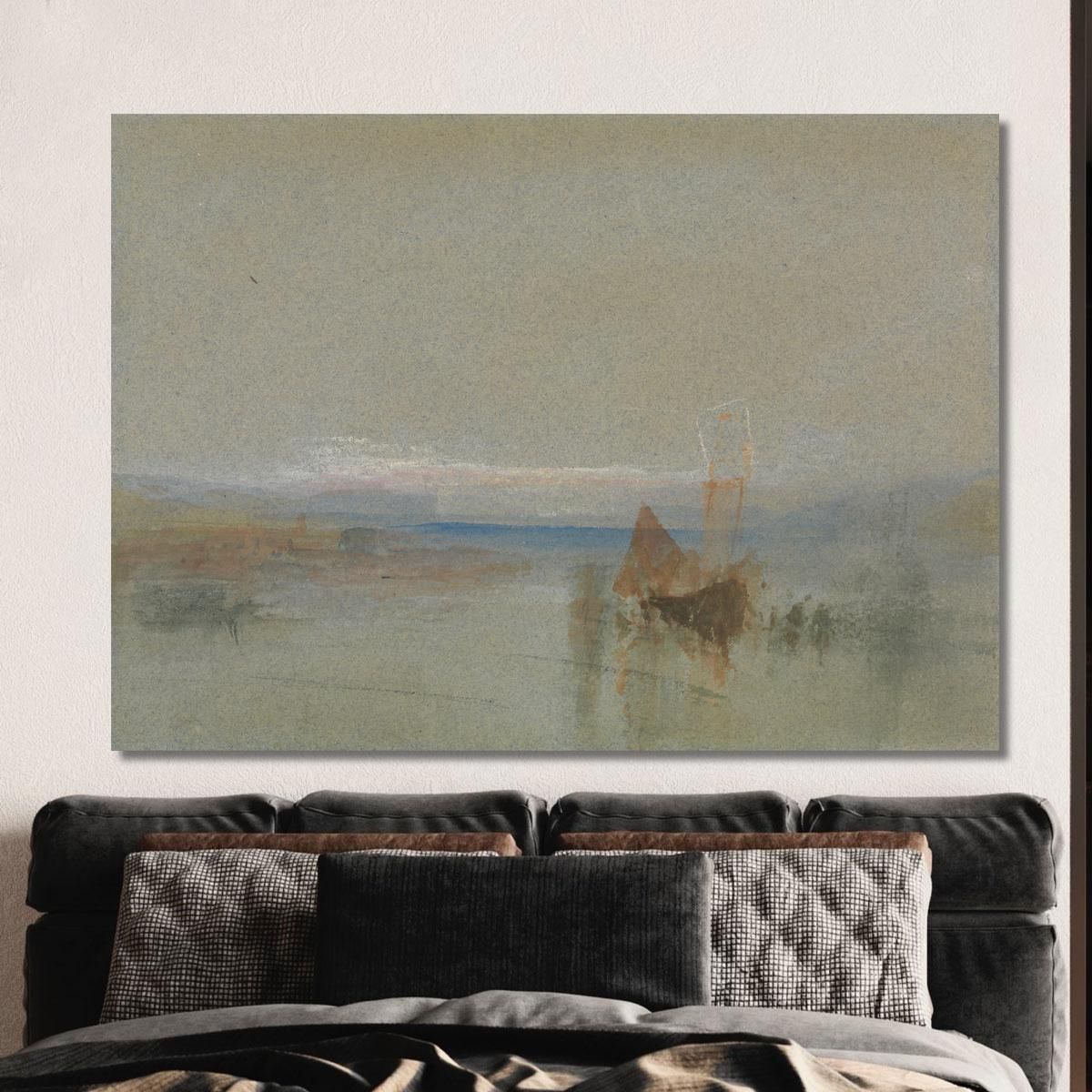 Barche Da Pesca In Bonaccia Al Largo Di Le Havre Joseph Mallord William Turner jwt44 quadro stampa su tela