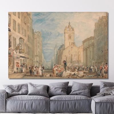 Calle Principal De Edimburgo Joseph Mallord William Turner, jwt57 cuadro en lienzo