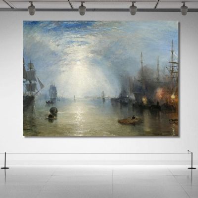 Chiglia Che Si Solleva Tra I Carboni Al Chiaro Di Luna Joseph Mallord William Turner, jwt63 quadro stampa su tela