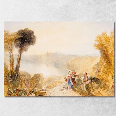 Lago Albano Italia Joseph Mallord William Turner jwt64 quadro stampa su tela