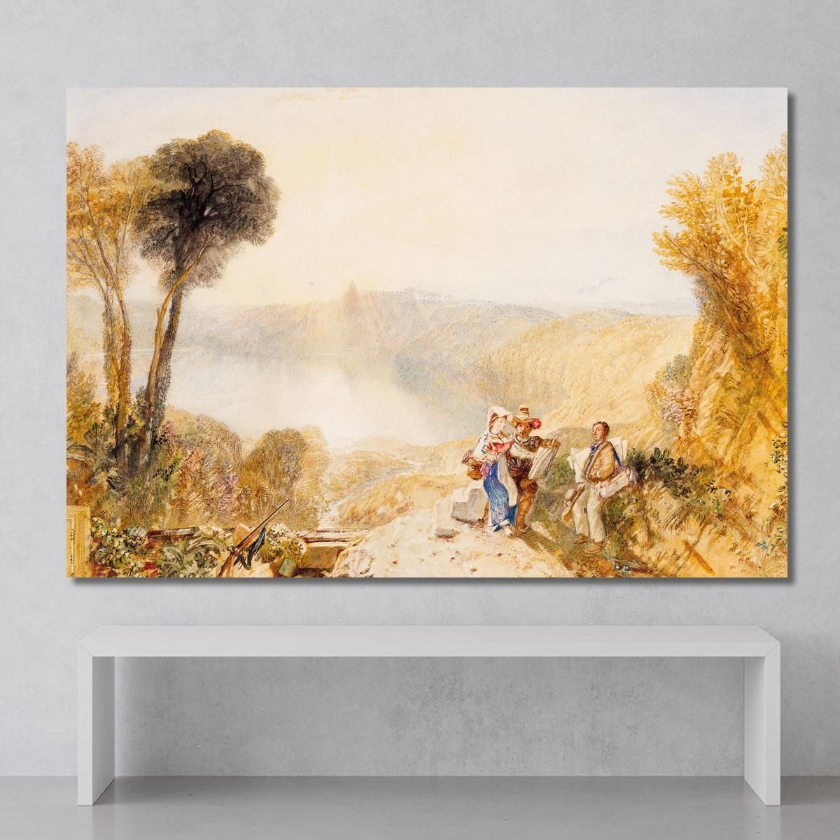 Lago Albano Italia Joseph Mallord William Turner jwt64 quadro stampa su tela