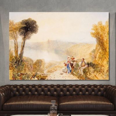 Lago Albano Italia Joseph Mallord William Turner jwt64 quadro stampa su tela