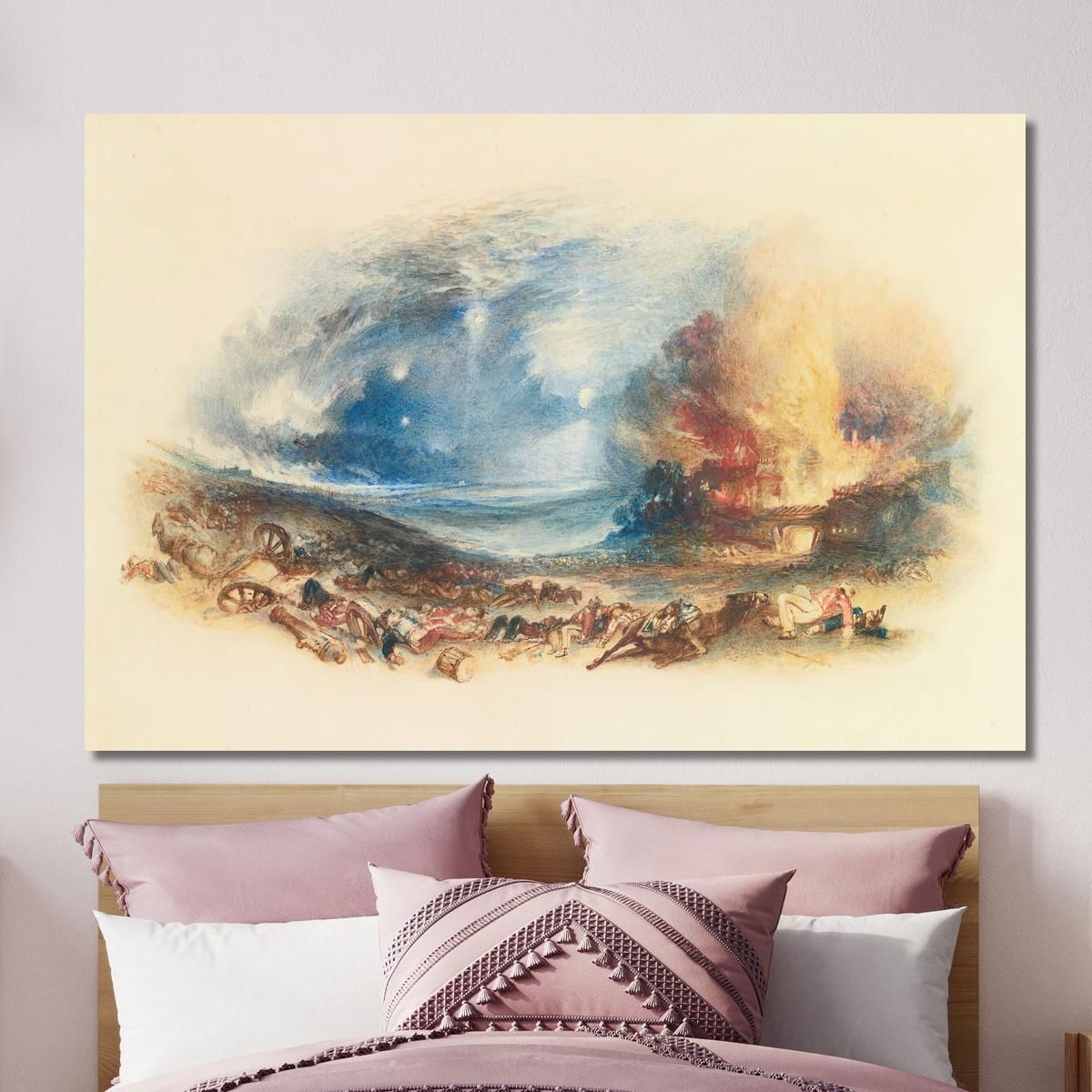 Il Campo Di Waterloo Visto Da Hougoumont Joseph Mallord William Turner jwt128 quadro stampa su tela