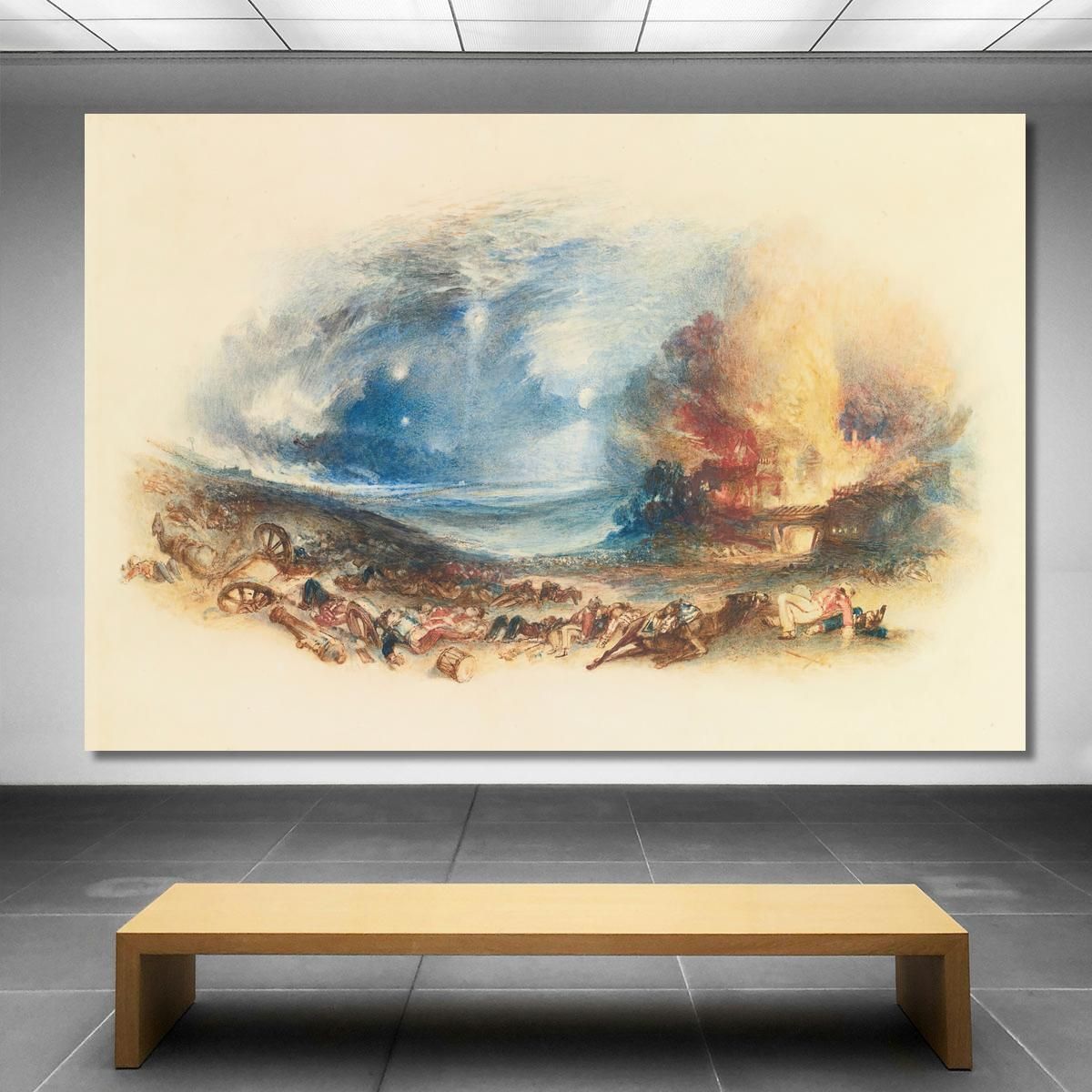 Il Campo Di Waterloo Visto Da Hougoumont Joseph Mallord William Turner jwt128 quadro stampa su tela