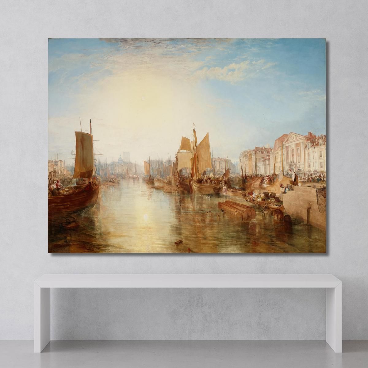 Il Porto Di Dieppe Joseph Mallord William Turner jwt132 quadro stampa su tela