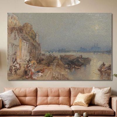 Tours_Tramonto- Guardando Indietro Joseph Mallord William Turner jwt139 quadro stampa su tela