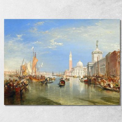 Venice The Dogana And San Giorgio Maggiore Joseph Mallord William Turner jwt144 quadro stampa su tela