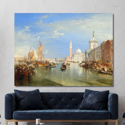 Venice The Dogana And San Giorgio Maggiore Joseph Mallord William Turner jwt144 quadro stampa su tela