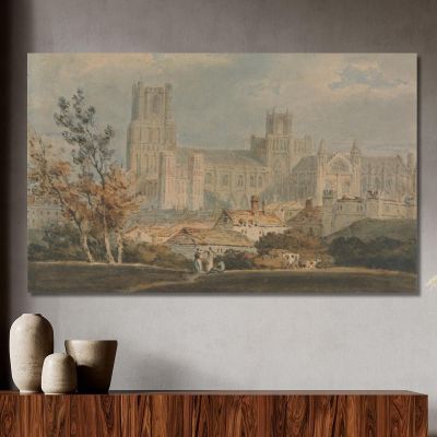 Veduta Della Cattedrale Di Ely Joseph Mallord William Turner jwt147 quadro stampa su tela