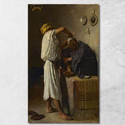 Un Barbiere Orientale Léon Bonnat lbn4 quadro stampa su tela