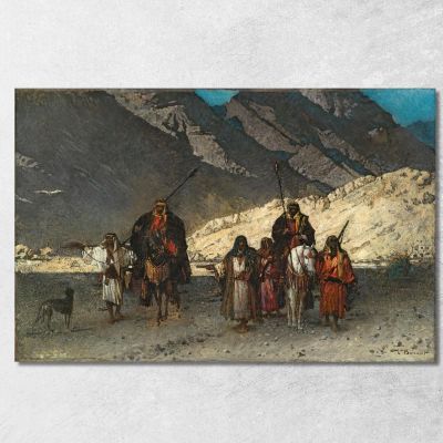 Sceicchi Arabi In Montagna Léon Bonnat lbn5 quadro stampa su tela