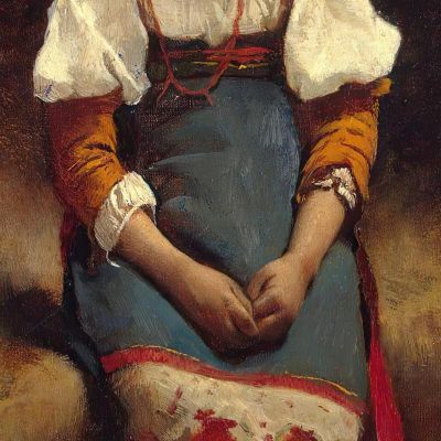 Donna Italiana Léon Bonnat lbn12 quadro stampa su tela