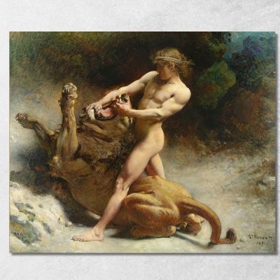 La Giovinezza Di Sansone Léon Bonnat lbn36 quadro stampa su tela