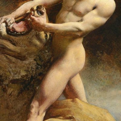 La Giovinezza Di Sansone Léon Bonnat lbn36 quadro stampa su tela