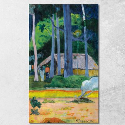 Cabina Sotto Gli Alberi Paul Gauguin pgg15 quadro stampa su tela