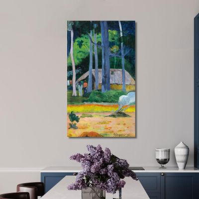 Cabina Sotto Gli Alberi Paul Gauguin pgg15 quadro stampa su tela