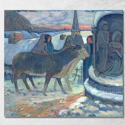 Notte Di Natale La Benedizione Dei Buoi Paul Gauguin pgg17 quadro stampa su tela