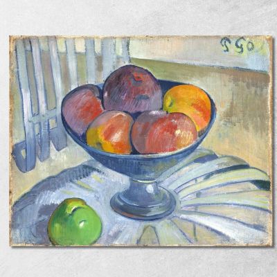 Piatto Di Frutta Su Una Sedia Da Giardino Paul Gauguin pgg30 quadro stampa su tela