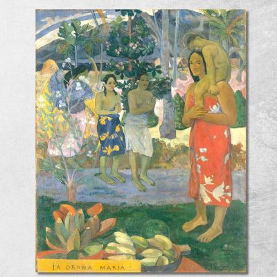 È L'Ave Maria Di Orana Maria Paul Gauguin pgg34 quadro stampa su tela