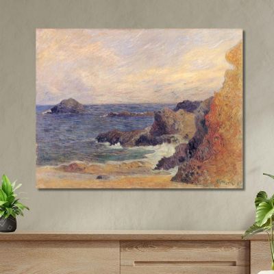 La Costa Rocciosa O Rocce In Riva Al Mare Paul Gauguin pgg39 quadro stampa su tela