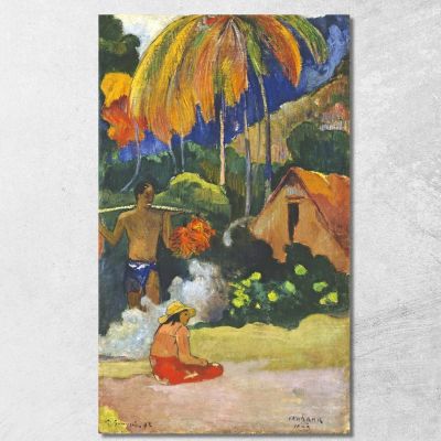 Paesaggio A Tahiti Warm Maà Paul Gauguin pgg46 quadro stampa su tela