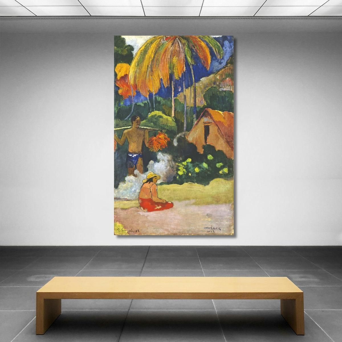 Paesaggio A Tahiti Warm Maà Paul Gauguin pgg46 quadro stampa su tela