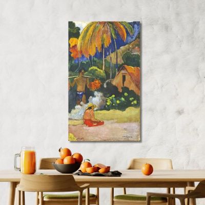 Paesaggio A Tahiti Warm Maà Paul Gauguin pgg46 quadro stampa su tela