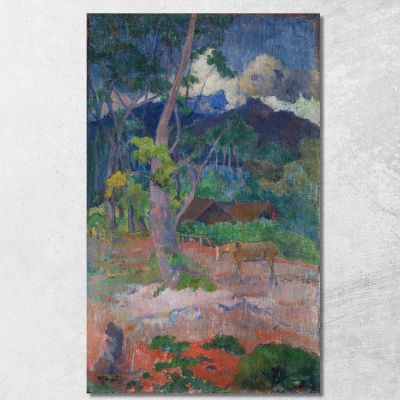 Paesaggio Con Un Cavallo Paul Gauguin pgg50 quadro stampa su tela