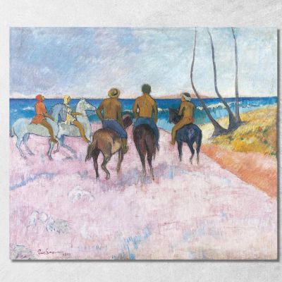 Cavalieri Sulla Spiaggia I Paul Gauguin pgg86 quadro stampa su tela