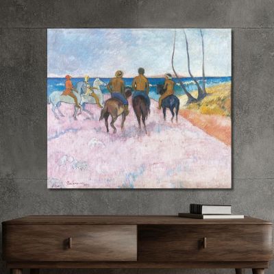 Cavalieri Sulla Spiaggia I Paul Gauguin pgg86 quadro stampa su tela