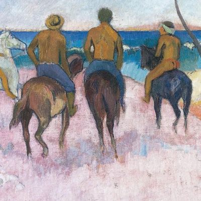 Cavalieri Sulla Spiaggia I Paul Gauguin pgg86 quadro stampa su tela